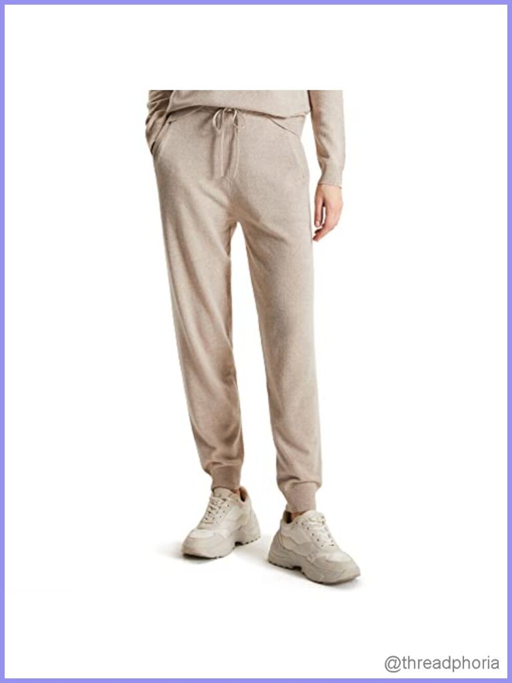 Cashmere High Waisted Baggy Sweatpants with Pockets, Cozy Lounge Joggers for